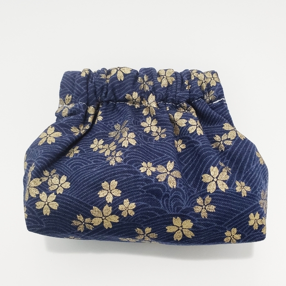 Japanese Coin Purse Pouch Wallet Blossom Blue - Picture 3 of 4